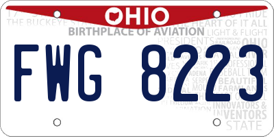 OH license plate FWG8223