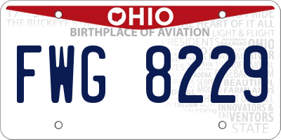 OH license plate FWG8229