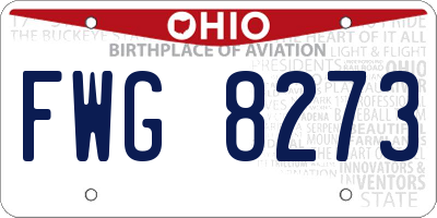 OH license plate FWG8273