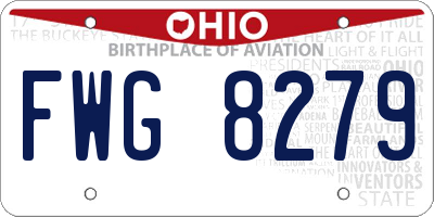 OH license plate FWG8279