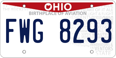 OH license plate FWG8293