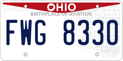 OH license plate FWG8330