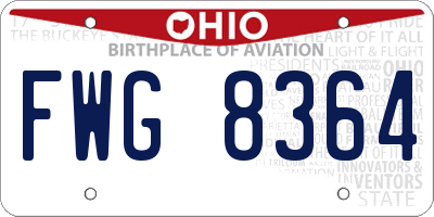 OH license plate FWG8364