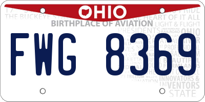 OH license plate FWG8369