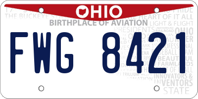 OH license plate FWG8421