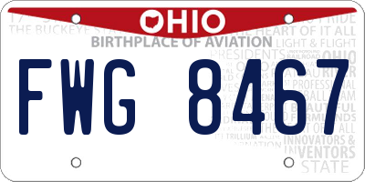 OH license plate FWG8467