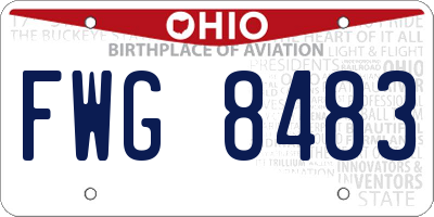 OH license plate FWG8483