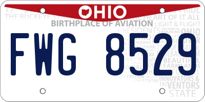 OH license plate FWG8529