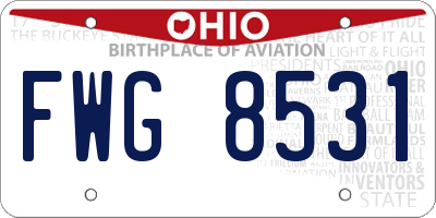OH license plate FWG8531