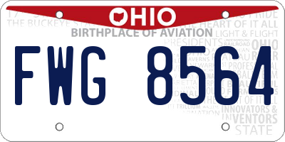 OH license plate FWG8564