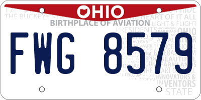 OH license plate FWG8579