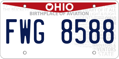OH license plate FWG8588