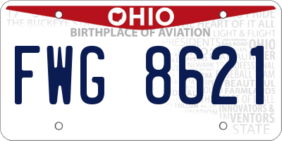 OH license plate FWG8621