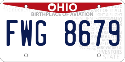OH license plate FWG8679
