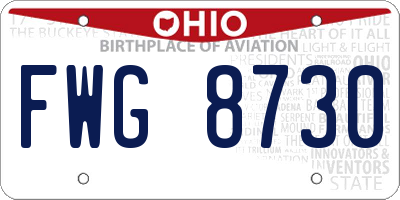 OH license plate FWG8730