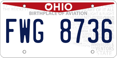 OH license plate FWG8736