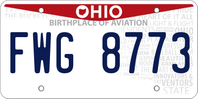 OH license plate FWG8773