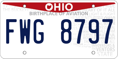 OH license plate FWG8797
