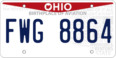 OH license plate FWG8864