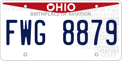 OH license plate FWG8879
