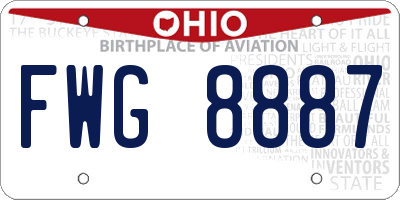 OH license plate FWG8887