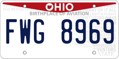 OH license plate FWG8969