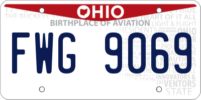 OH license plate FWG9069