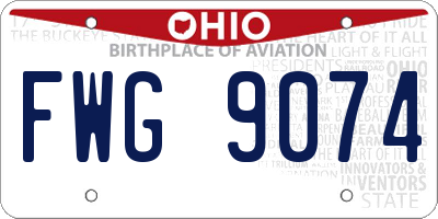 OH license plate FWG9074