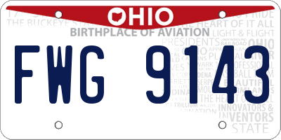 OH license plate FWG9143