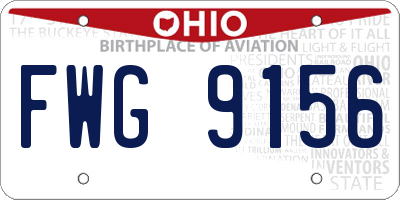 OH license plate FWG9156