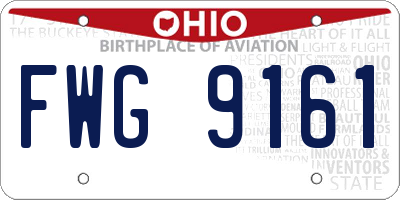OH license plate FWG9161