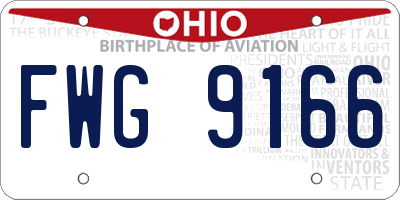 OH license plate FWG9166