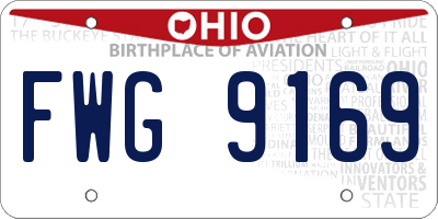 OH license plate FWG9169