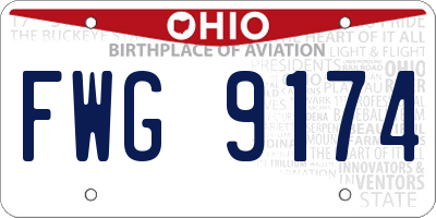 OH license plate FWG9174