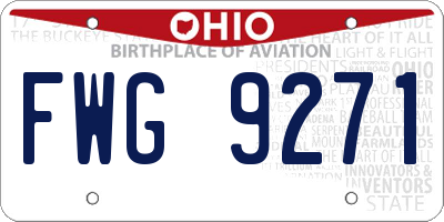 OH license plate FWG9271