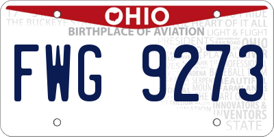 OH license plate FWG9273