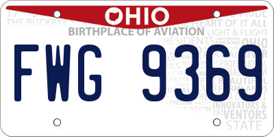 OH license plate FWG9369