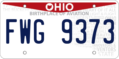 OH license plate FWG9373