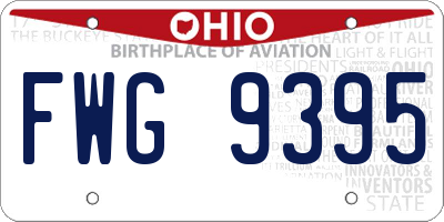 OH license plate FWG9395