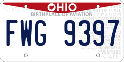 OH license plate FWG9397