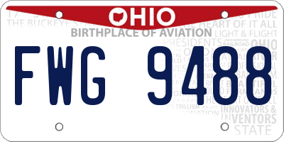 OH license plate FWG9488