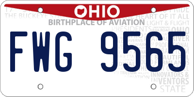 OH license plate FWG9565