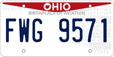 OH license plate FWG9571