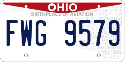 OH license plate FWG9579