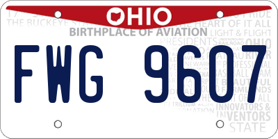 OH license plate FWG9607