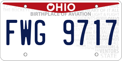 OH license plate FWG9717