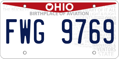 OH license plate FWG9769