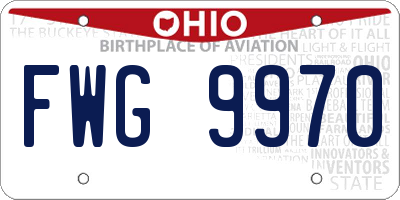 OH license plate FWG9970