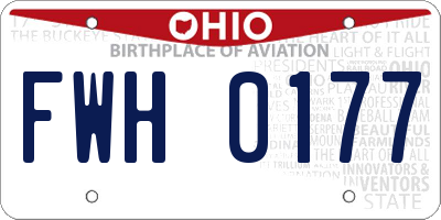 OH license plate FWH0177