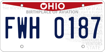 OH license plate FWH0187